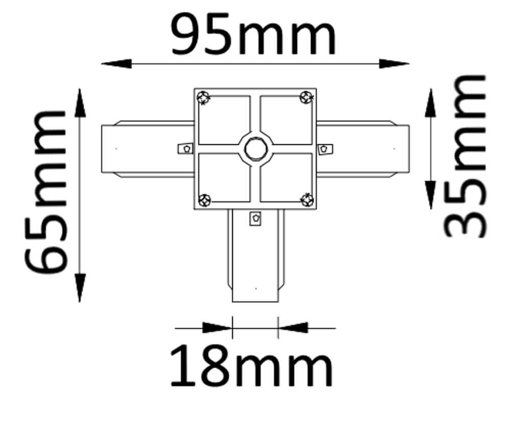 Соединитель T-образный однофазный Crystal Lux CLT 0.211 03 WH