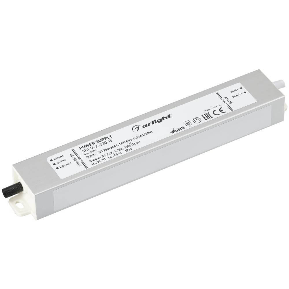 Блок питания Arlight ARPV-24030-B (24V, 1.3A, 30W) (IP67 Металл, 3 года) 020004