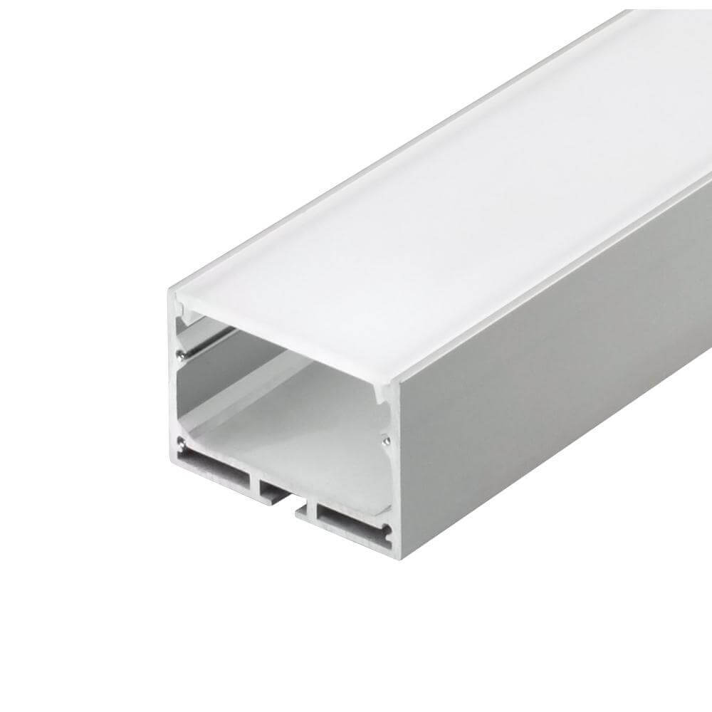 Профиль с экраном SL-LINE-4932-2500 ANOD+OPAL (Алюминий) 020465