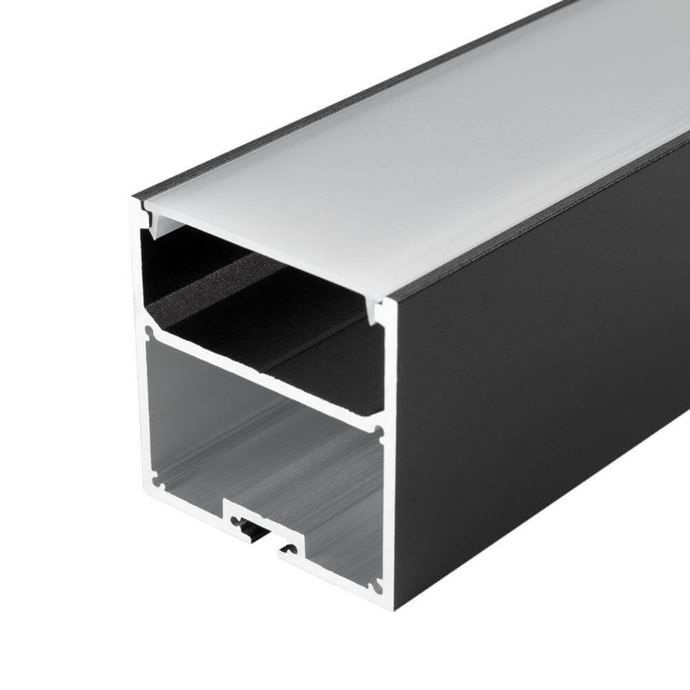 Профиль с экраном Arlight SL-LINE-5050-2500 BLACK+OPAL (Алюминий) 027990