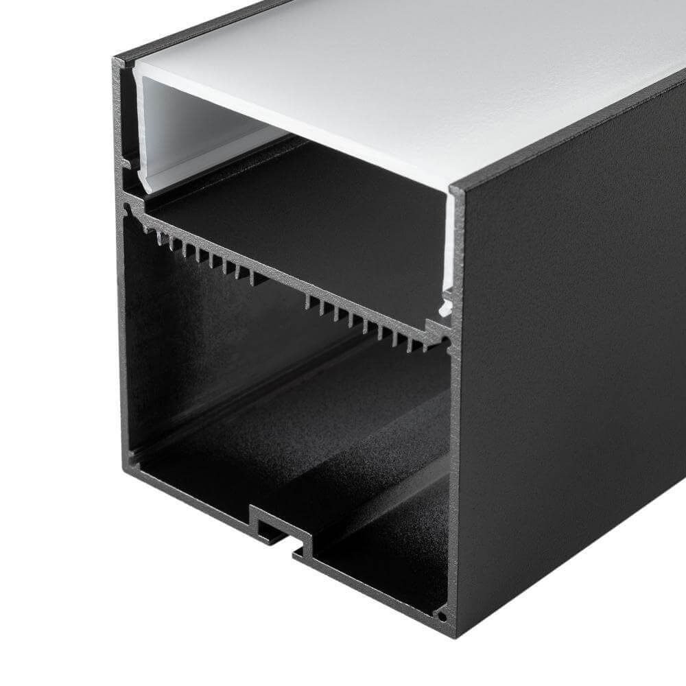 Профиль с экраном Arlight SL-LINE-7477-2500 BLACK+OPAL (Алюминий) 027991