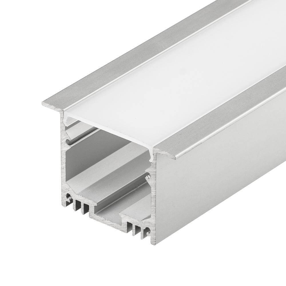 Профиль с экраном SL-LINIA49-F-2500 ANOD+OPAL (Алюминий) 020469