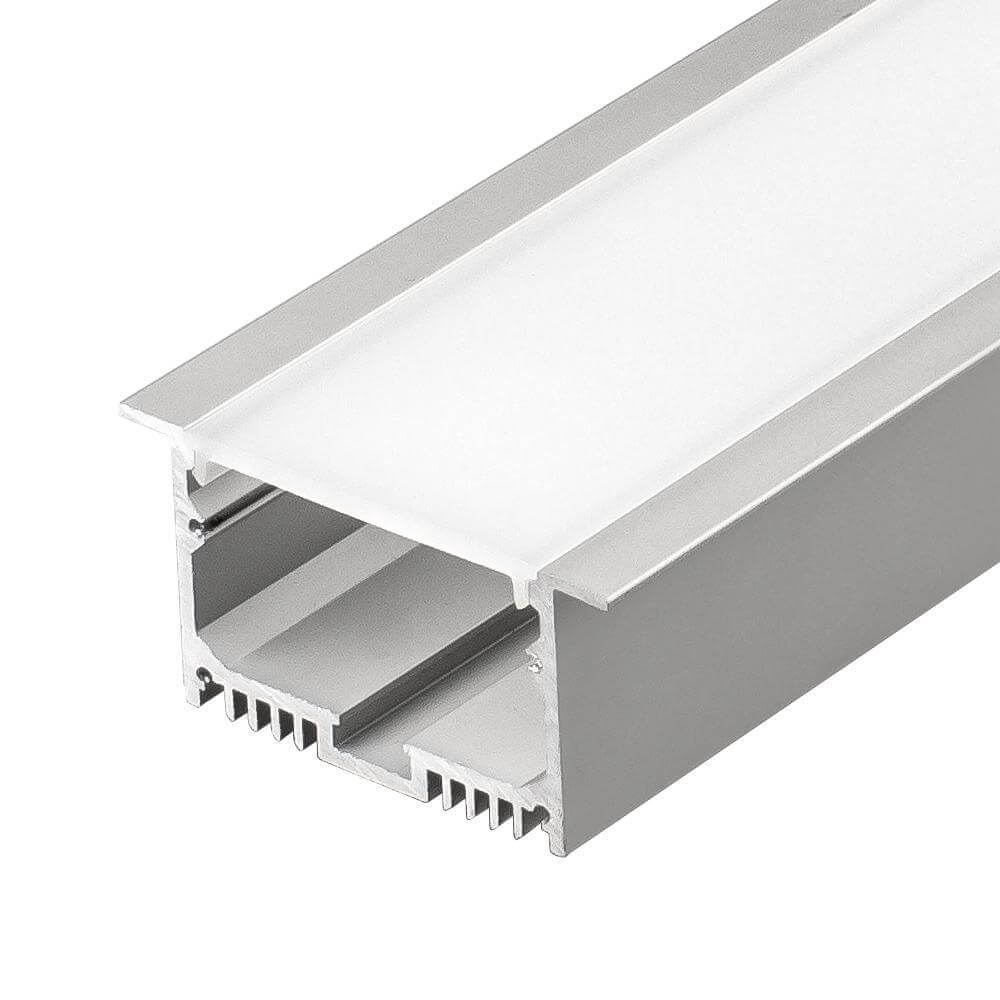 Профиль с экраном Arlight SL-LINIA62-F-2500 ANOD+OPAL (Алюминий) 020470