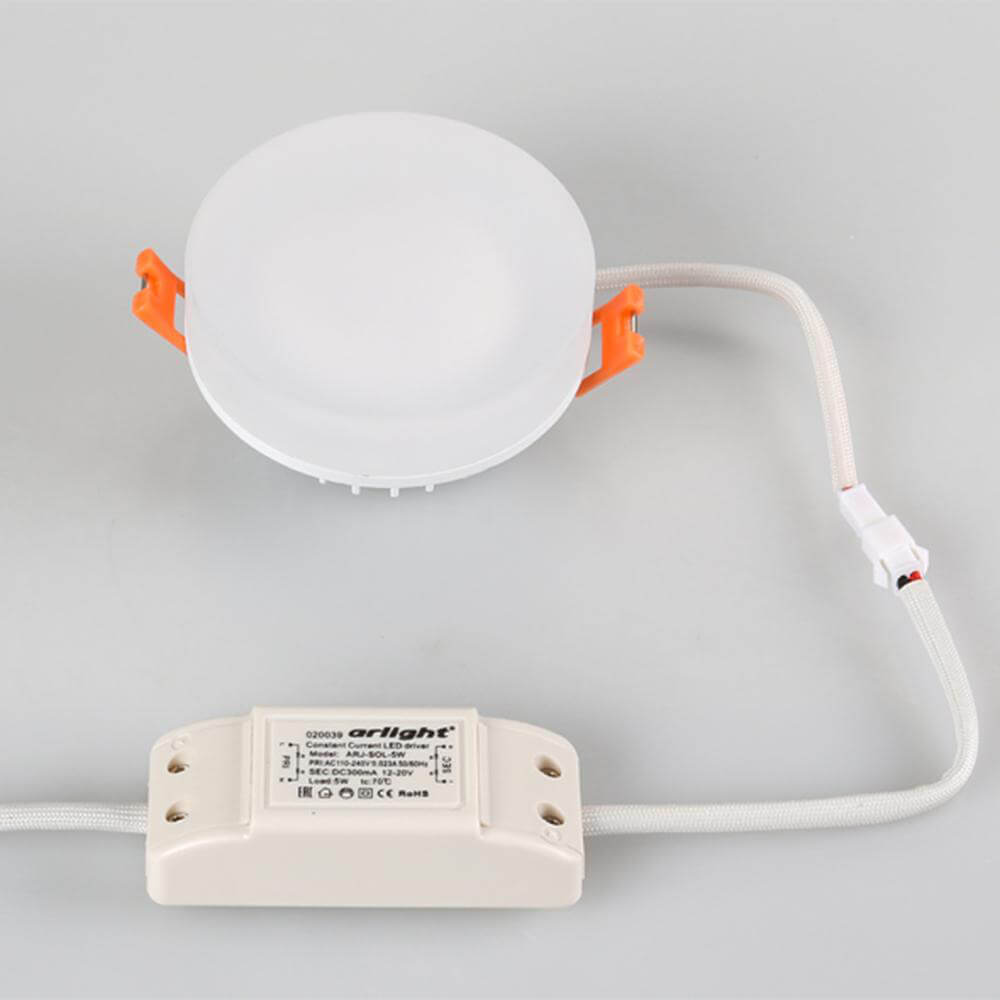 Встраиваемый светодиодный светильник Arlight LTD-80R-Opal-Roll 5W 3000K 020809