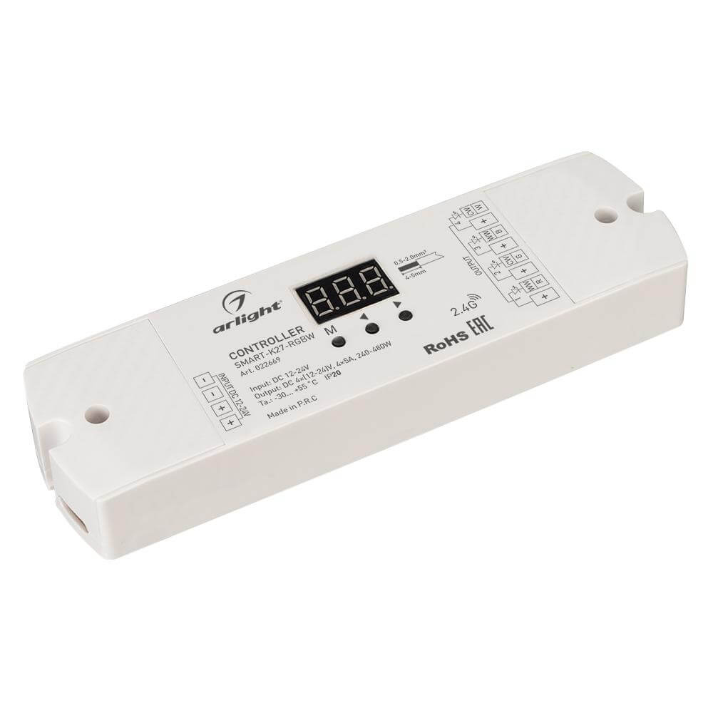 Контроллер Arlight SMART-K27-RGBW (12-24V, 4x5A, 2.4G) (IP20 Пластик, 5 лет) 022669
