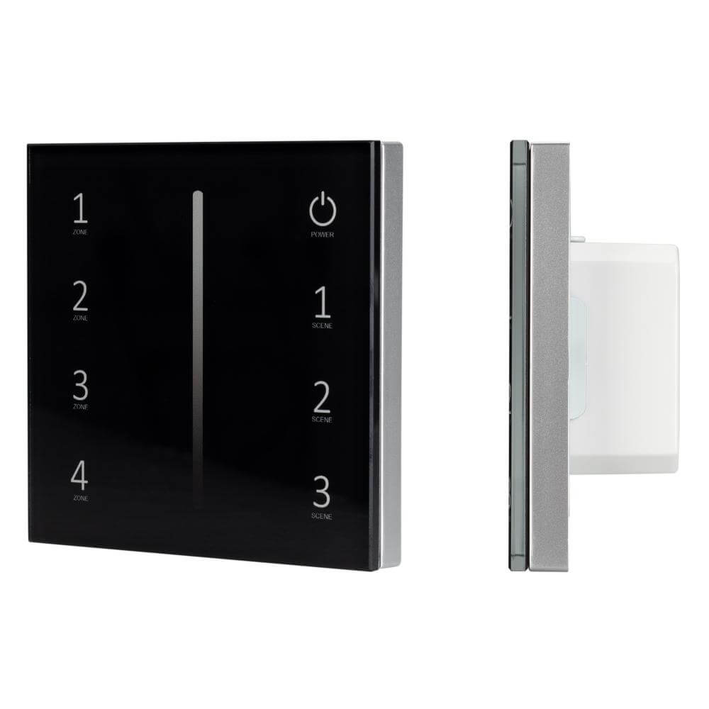 Панель Arlight Sens SMART-P17-DIM Black (230V, 4 зоны, 2.4G) (IP20 Пластик, 5 лет) 028129