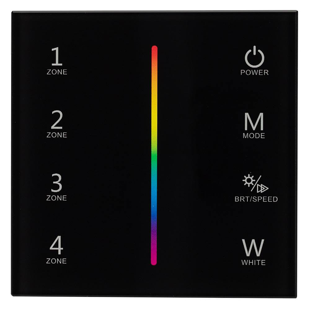 Панель Arlight Sens SMART-P30-RGBW Black (230V, 4 зоны, 2.4G) (IP20 Пластик, 5 лет) 027104