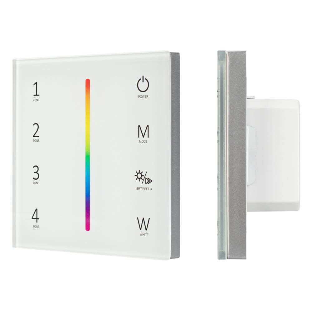 Панель Arlight Sens SMART-P45-RGBW White (230V, 4 зоны, 2.4G) (IP20 Пластик, 5 лет) 028140