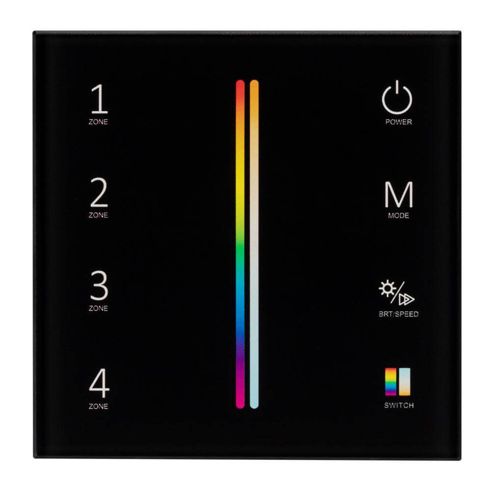 Панель Arlight Sens SMART-P55-MULTI Black (3V, 4 зоны, 2.4G) (IP20 Пластик, 5 лет) 028310