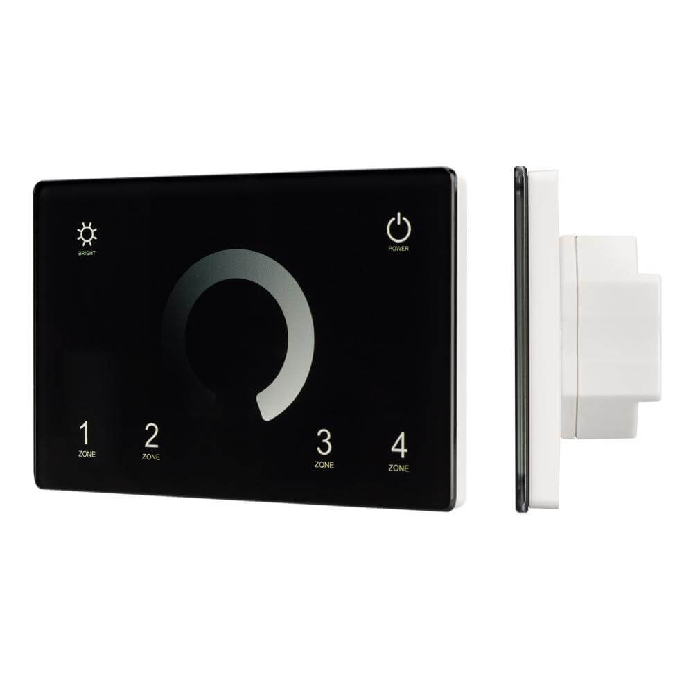Панель Arlight Sens SMART-P79-DIM Black (230V, 4 зоны, 2.4G) (IP20 Пластик, 5 лет) 028399