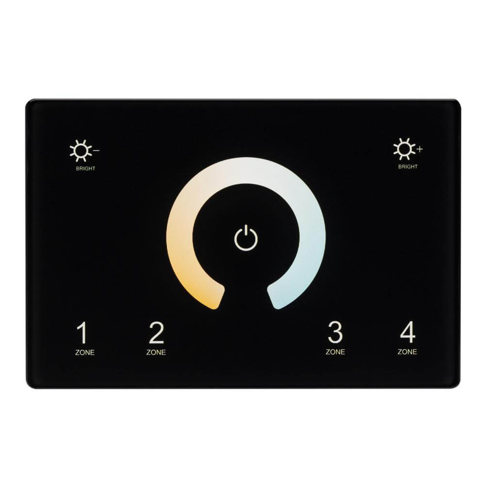 Панель Arlight Sens SMART-P81-MIX Black (230V, 4 зоны, 2.4G) (IP20 Пластик, 5 лет) 028401