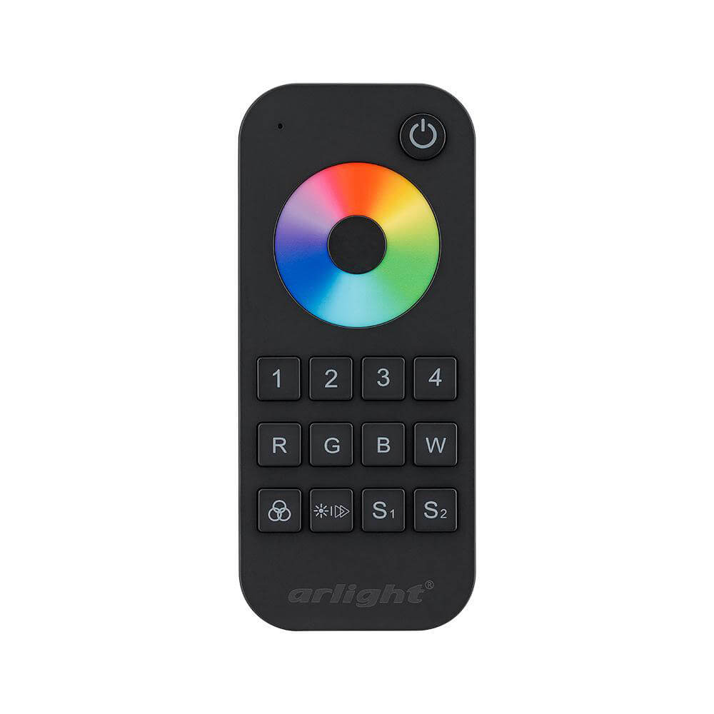 Пульт Arlight SMART-R26-RGBW Black (4 зоны, 2.4G) (IP20 Пластик, 5 лет) 023477