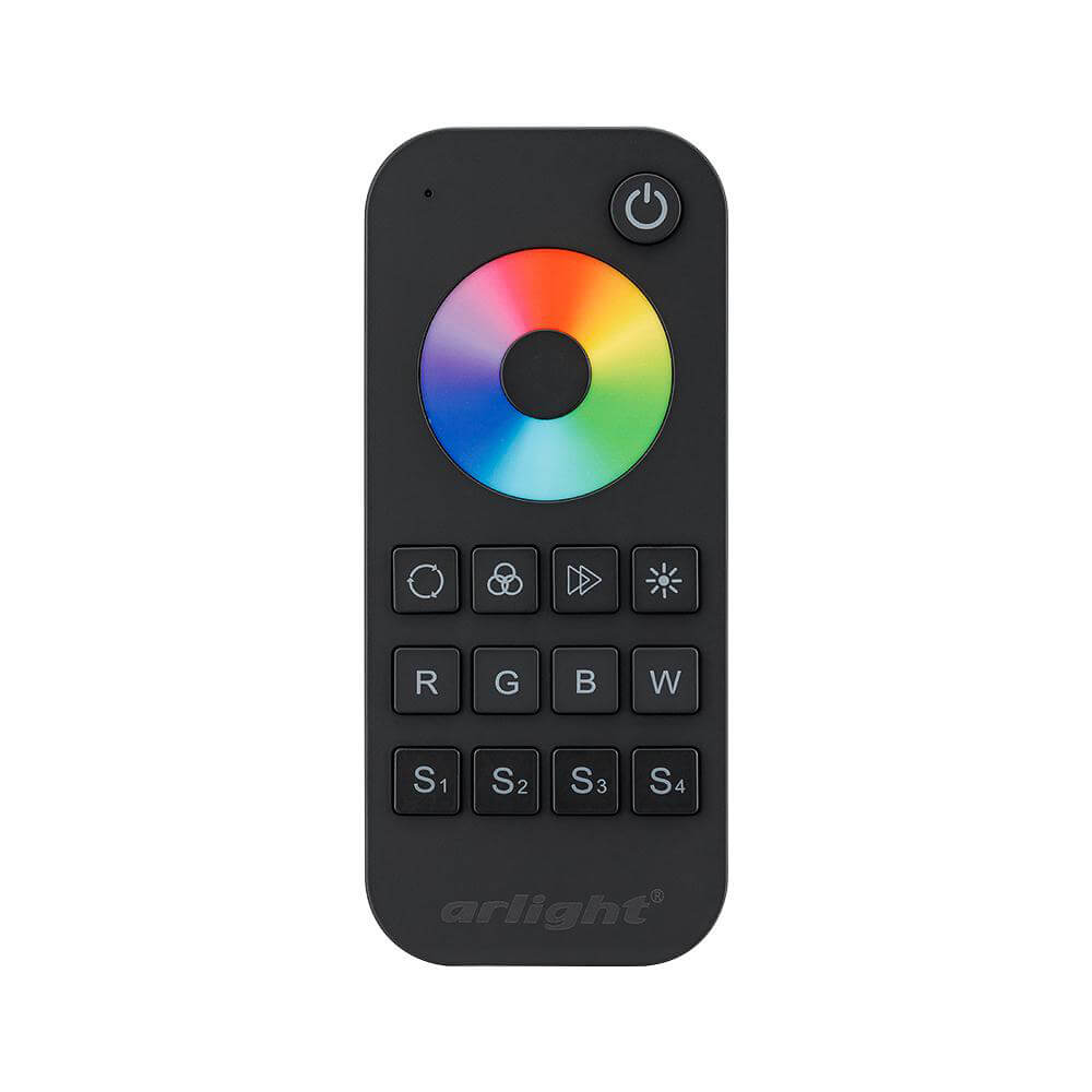 Пульт Arlight SMART-R28-RGBW Black (1 зона, 2.4G) (IP20 Пластик, 5 лет) 023479