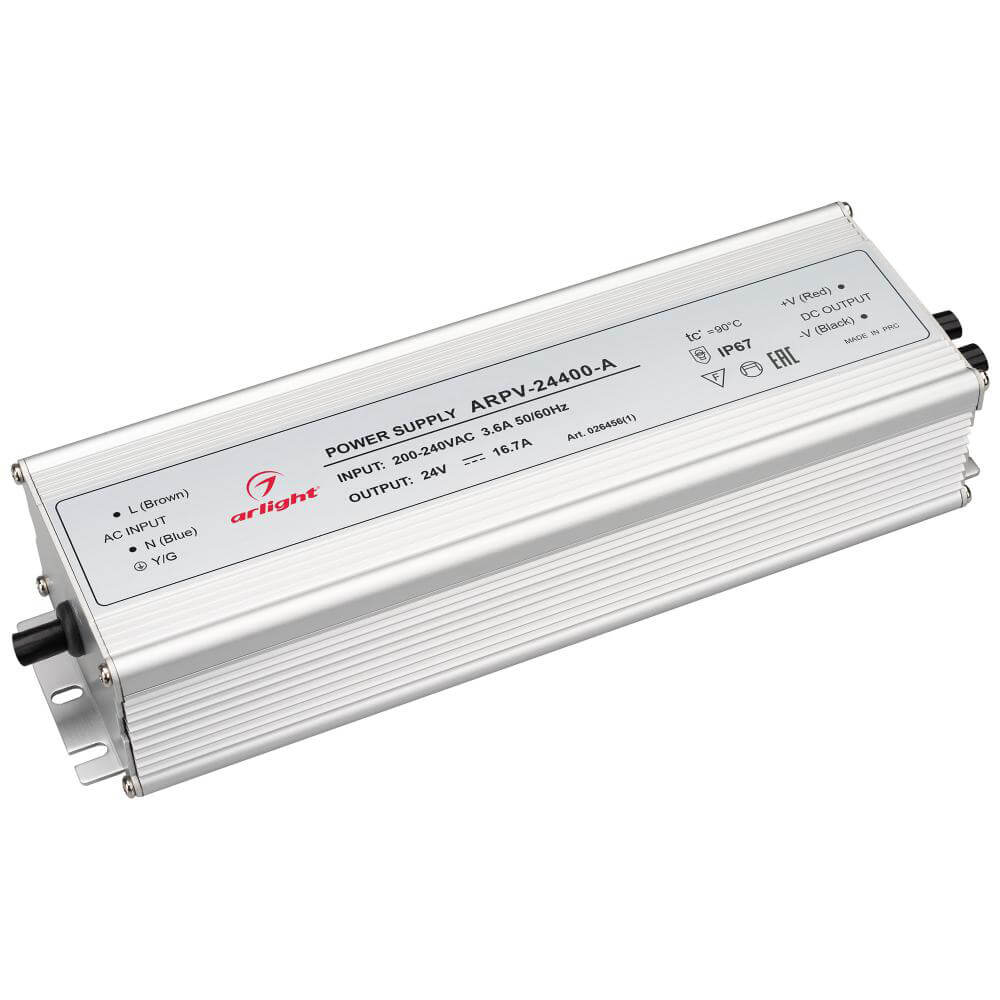 Блок питания Arlight ARPV-24400-A (24V, 16.7A, 400W) (IP67 Металл, 3 года) 026456(1)