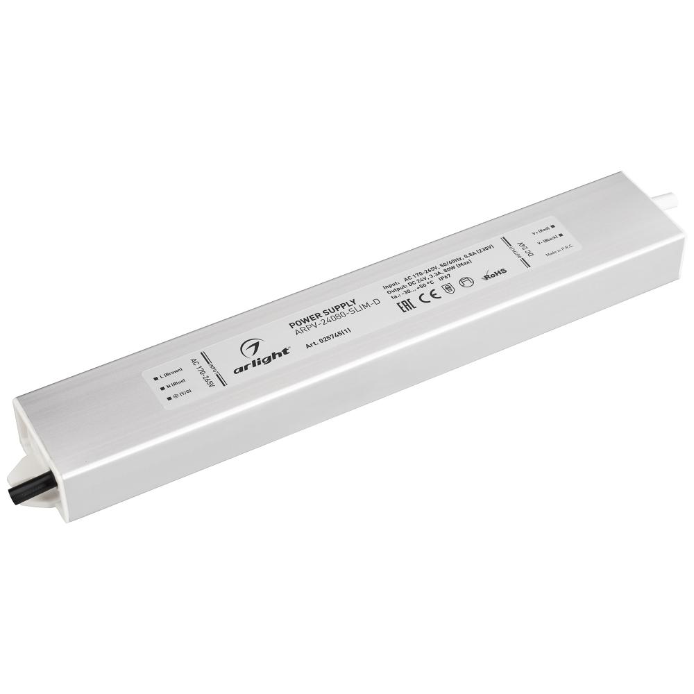 Блок питания Arlight ARPV-24080-SLIM-D (24V, 3.3A, 80W) (IP67 Металл, 3 года) 025745(1)