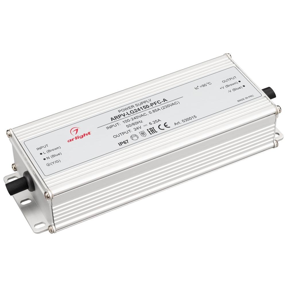 Блок питания Arlight ARPV-LG24150-PFC-A (24V, 6.25A, 150W) (IP67 Металл, 5 лет) 030015