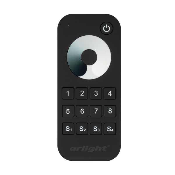 Пульт Arlight SMART-R24-DIM Black (8 зон, 2.4G) (IP20 Пластик, 5 лет) 031935