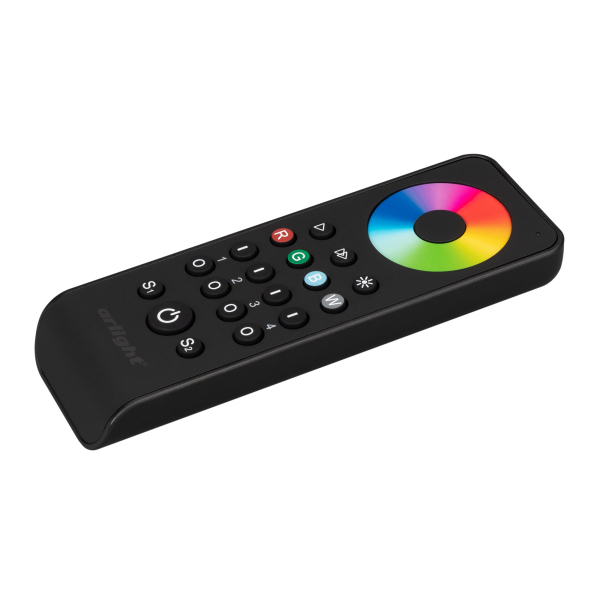 Пульт Arlight SMART-R43-RGBW Black (4 зоны, 2.4G) (IP20 Пластик, 5 лет) 031939
