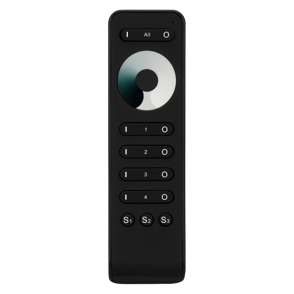 Пульт Arlight SMART-R33-DIM Black (4 зоны, 2.4G) (IP20 Пластик, 5 лет) 025030