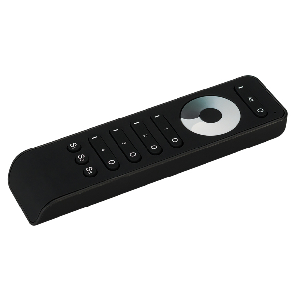 Пульт Arlight SMART-R33-DIM Black (4 зоны, 2.4G) (IP20 Пластик, 5 лет) 025030