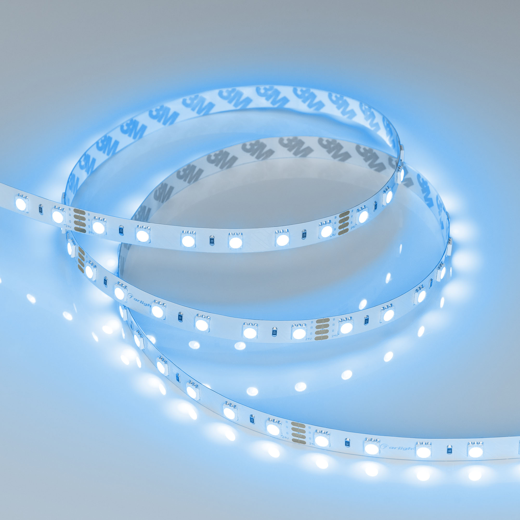 Светодиодная лента Arlight 14,4W/m 60LED/m 5060SMD RGB 10mm 24V 5M IP20 010367(2)