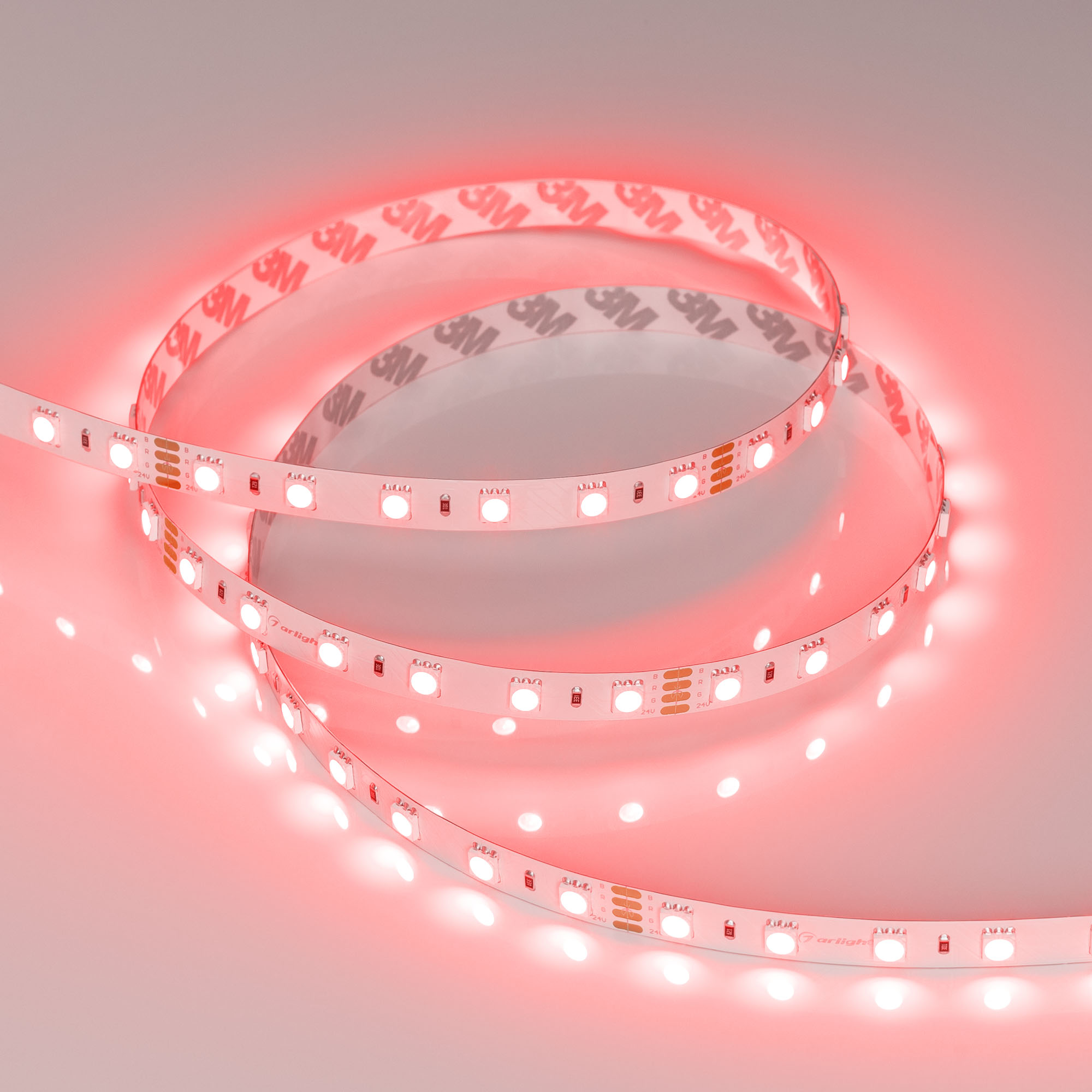 Светодиодная лента Arlight 14,4W/m 60LED/m 5060SMD RGB 10mm 24V 5M IP20 010367(2)