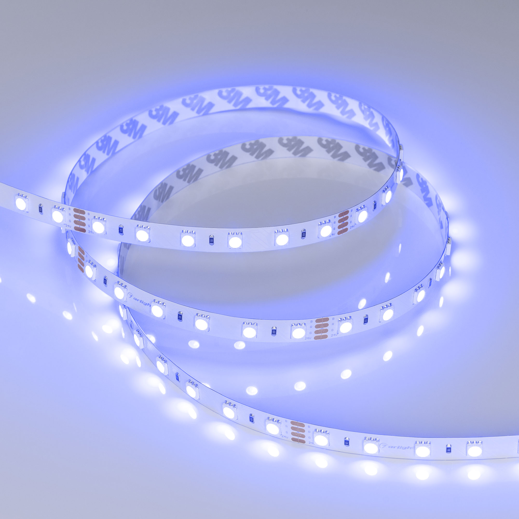 Светодиодная лента Arlight 14,4W/m 60LED/m 5060SMD RGB 10mm 24V 5M IP20 010367(2)
