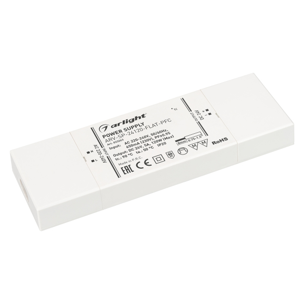 Блок питания Arlight ARV-SP-24120-FLAT-PFC (24V, 5A, 120W) (IP20 Пластик, 5 лет) 033263