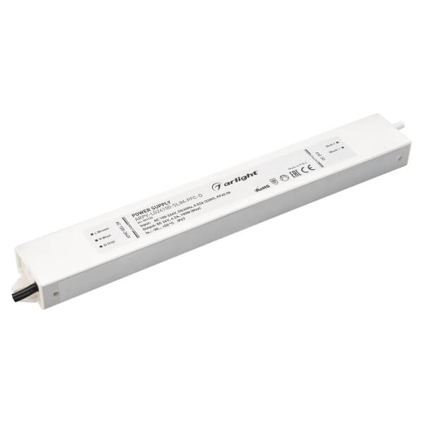 Блок питания Arlight ARPV-LG24100-SLIM-PFC-D (24V, 4.2A, 100W) (IP67 Металл, 5 лет) 031722