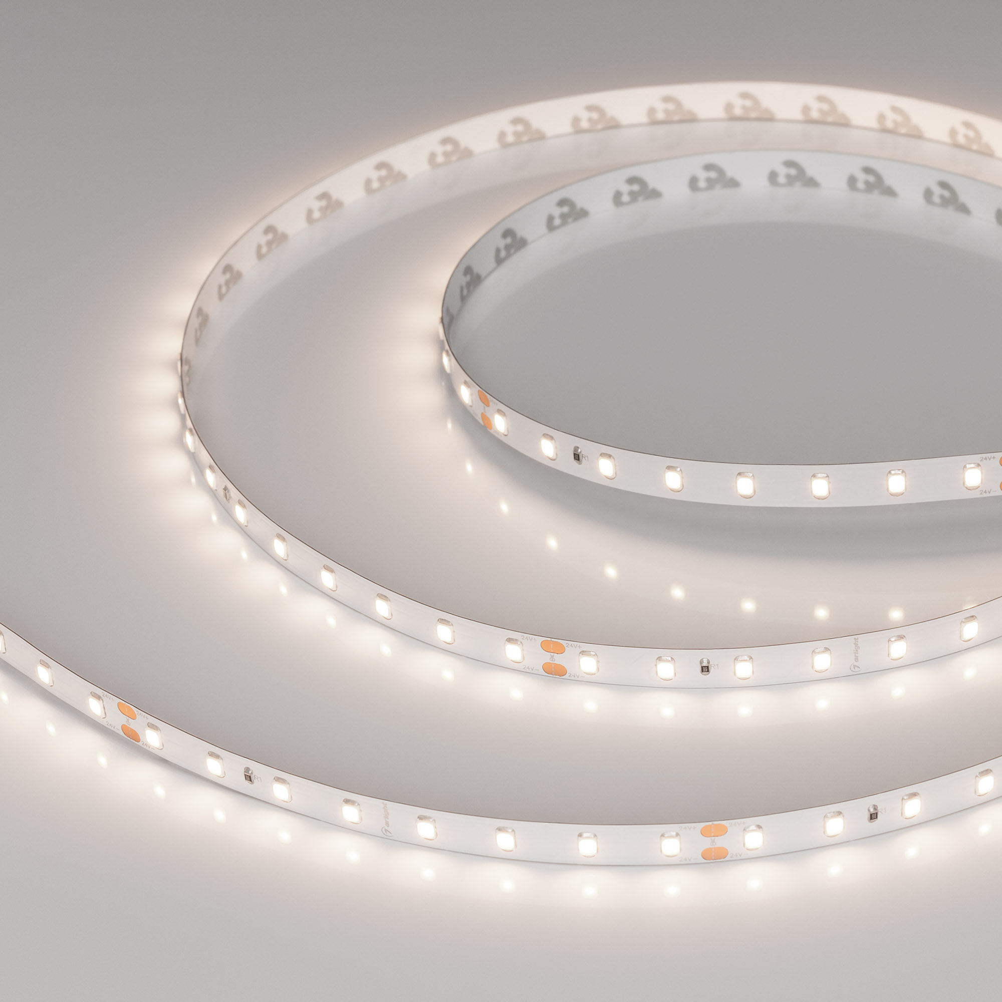 Светодиодная лента Arlight 6W/m 80Led/m 2835 Day4000 8mm 24V 5M IP20 024512(2)