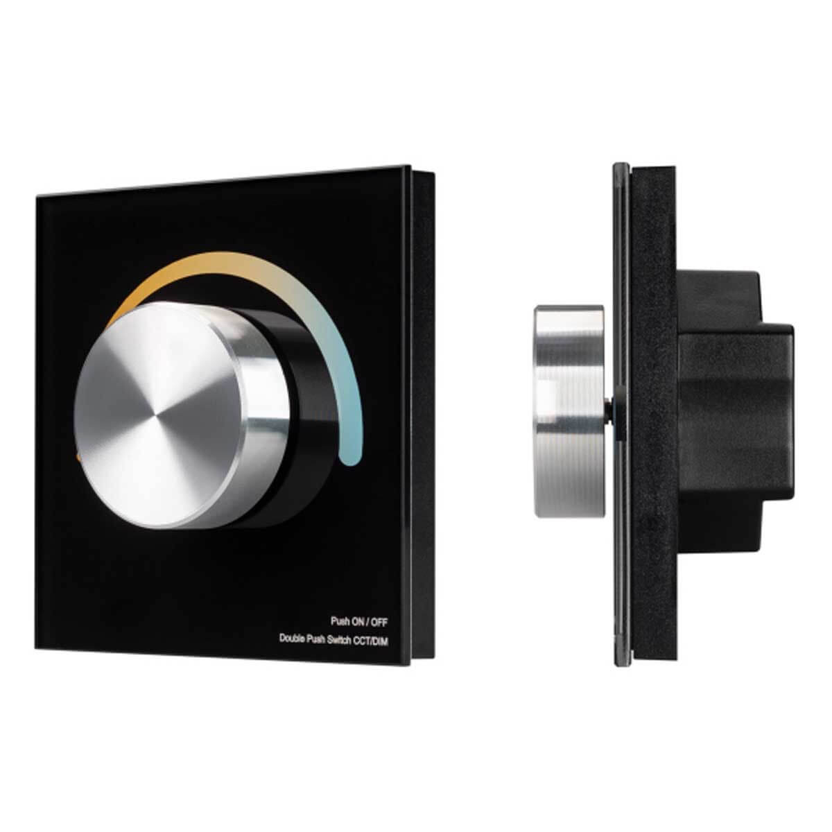 Панель Arlight SMART-P20-MIX-G-IN Black (12-24V, 4x3A, Rotary, 2.4G) (IP20 Пластик, 5 лет) 033762
