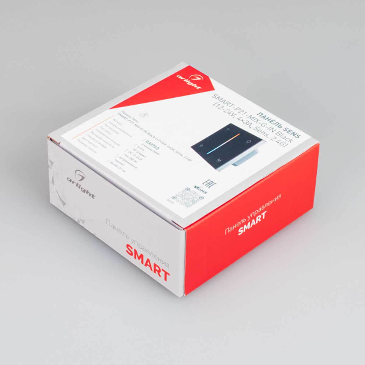 Панель SMART-P21-MIX-G-IN Black (12-24V, 4x3A, Sens, 2.4G) (IP20 Пластик, 5 лет) 033765