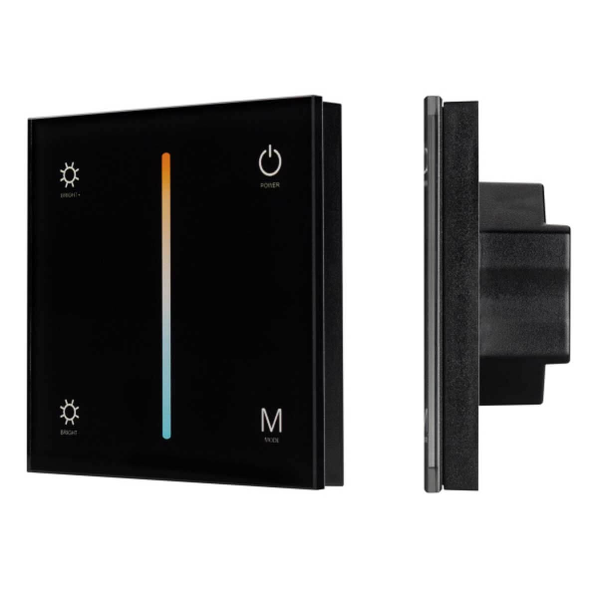 Панель SMART-P21-MIX-G-IN Black (12-24V, 4x3A, Sens, 2.4G) (IP20 Пластик, 5 лет) 033765