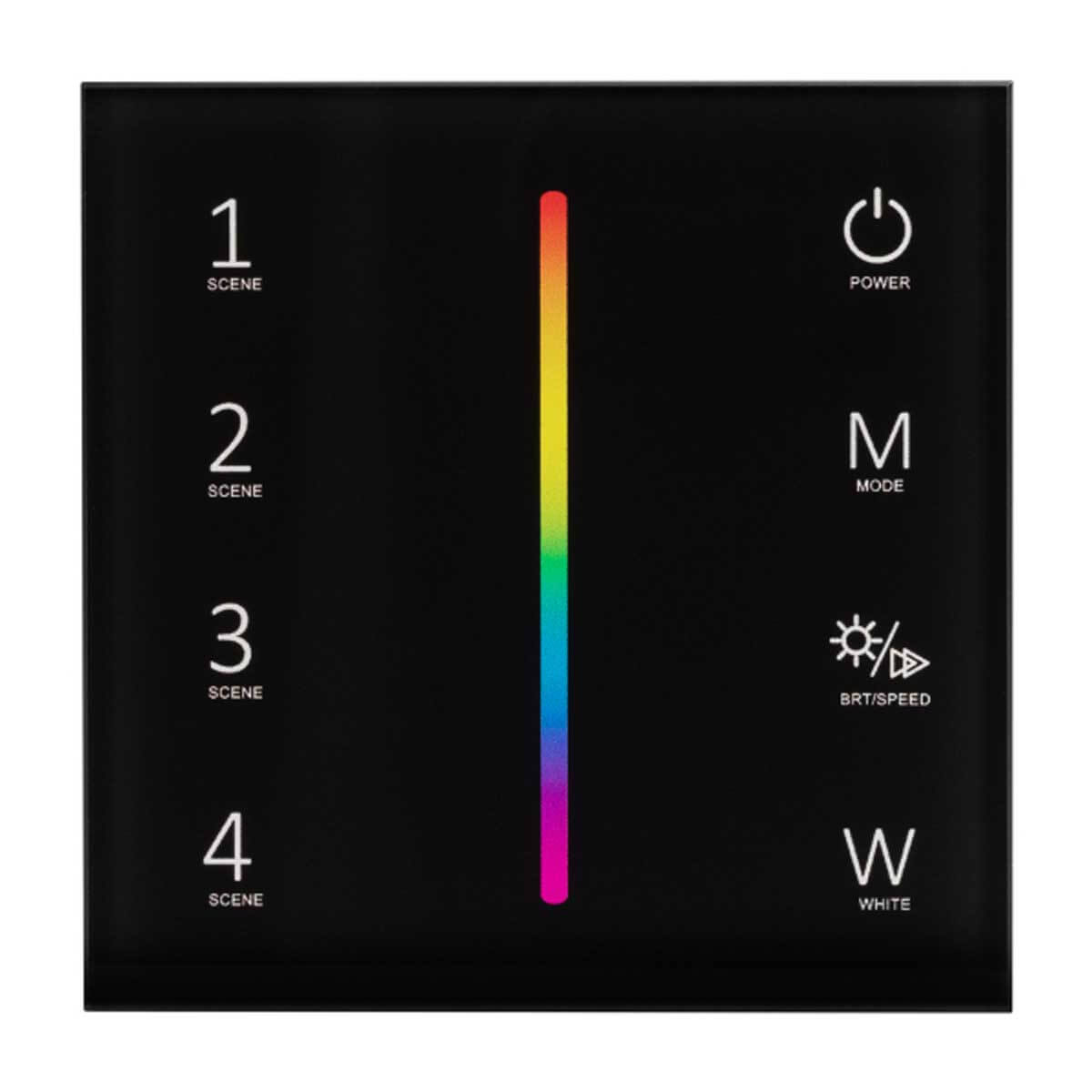 Панель Arlight SMART-P22-RGBW-G-IN Black (12-24V, 4x3A, Sens, 2.4G) (IP20 Пластик, 5 лет) 033766