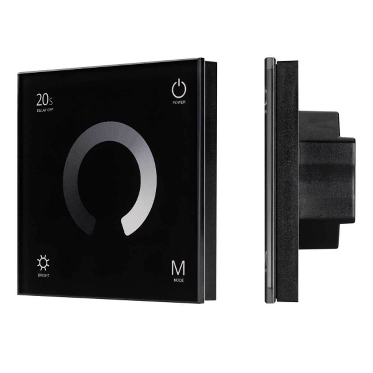 Панель Arlight SMART-P4-DIM-G-IN Black (12-24V, 4x3A, Sens, 2.4G) (IP20 Пластик, 5 лет) 034778