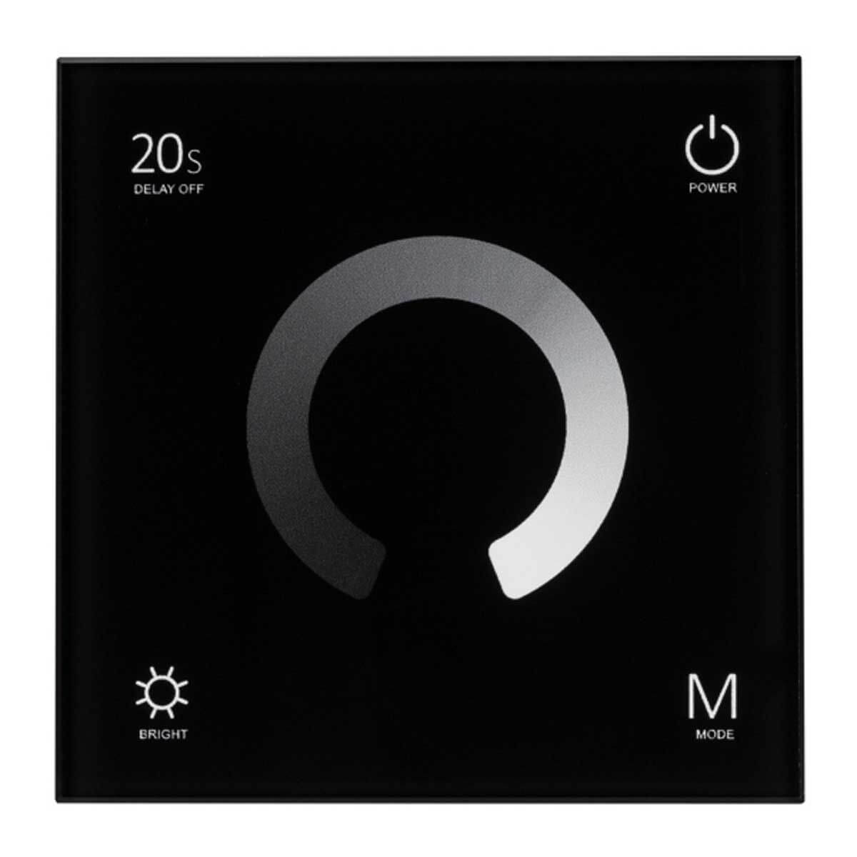 Панель Arlight SMART-P4-DIM-G-IN Black (12-24V, 4x3A, Sens, 2.4G) (IP20 Пластик, 5 лет) 034778