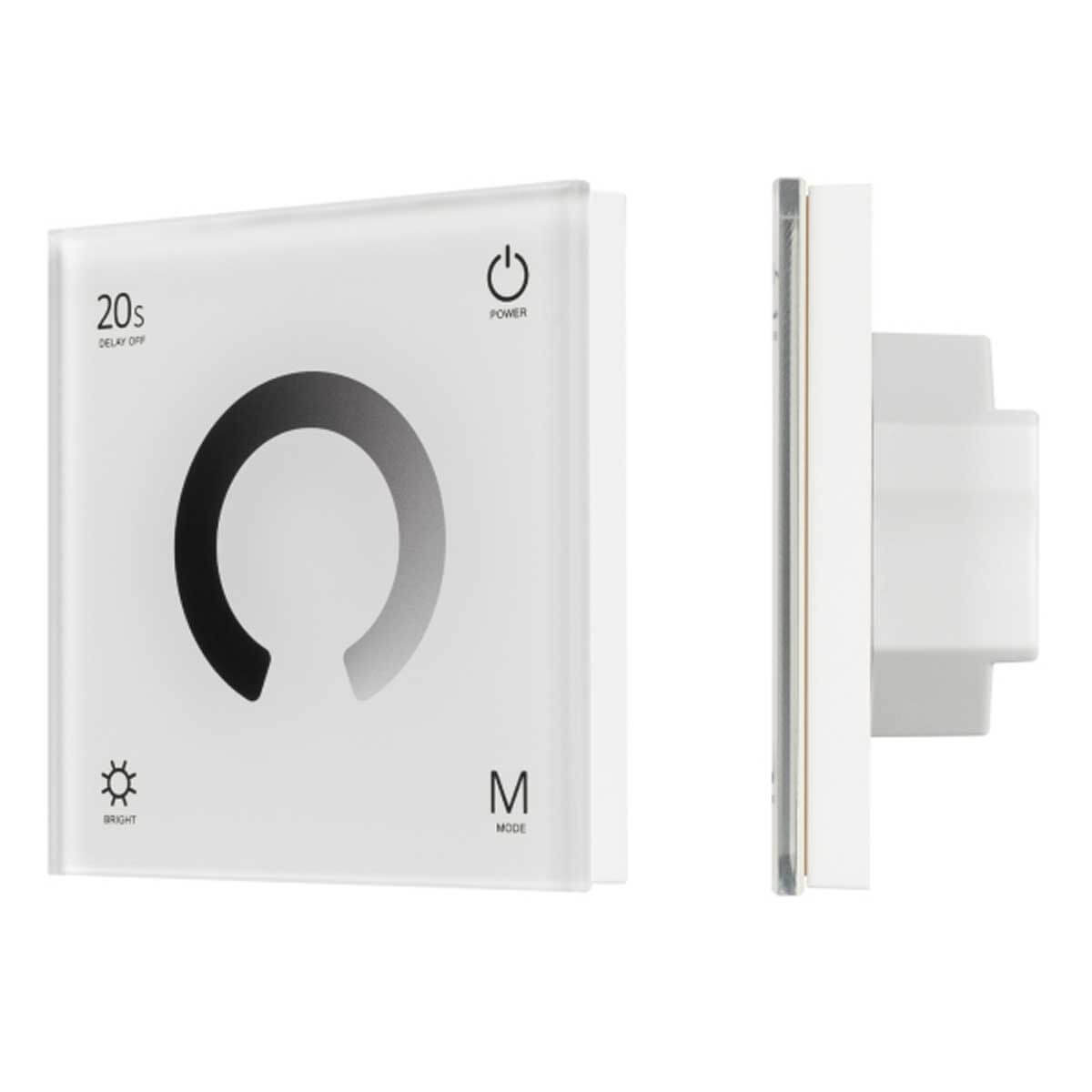 Панель Arlight SMART-P4-DIM-G-IN White (12-24V, 4x3A, Sens, 2.4G) (IP20 Пластик, 5 лет) 034774