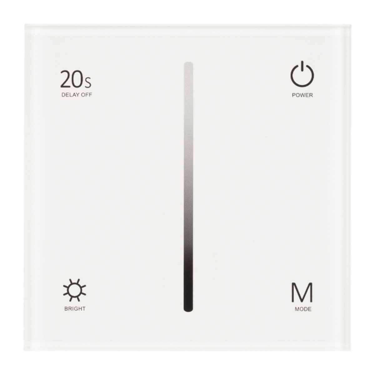 Панель Arlight SMART-P6-DIM-G-IN White (12-24V, 4x3A, Sens, 2.4G) (IP20 Пластик, 5 лет) 034781