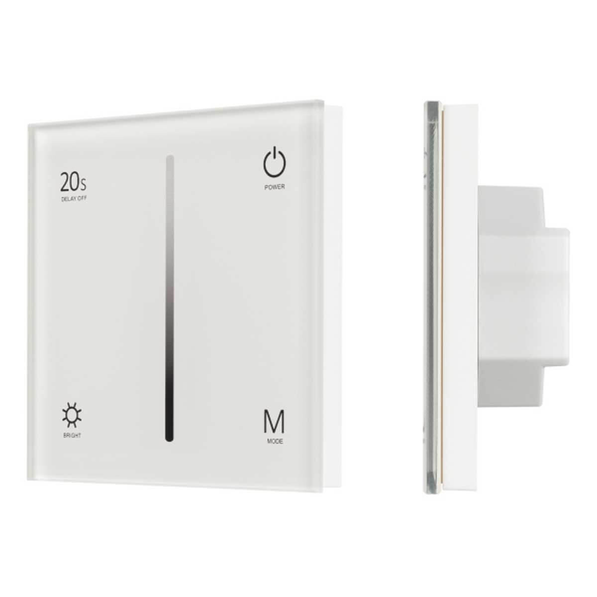 Панель Arlight SMART-P6-DIM-G-IN White (12-24V, 4x3A, Sens, 2.4G) (IP20 Пластик, 5 лет) 034781