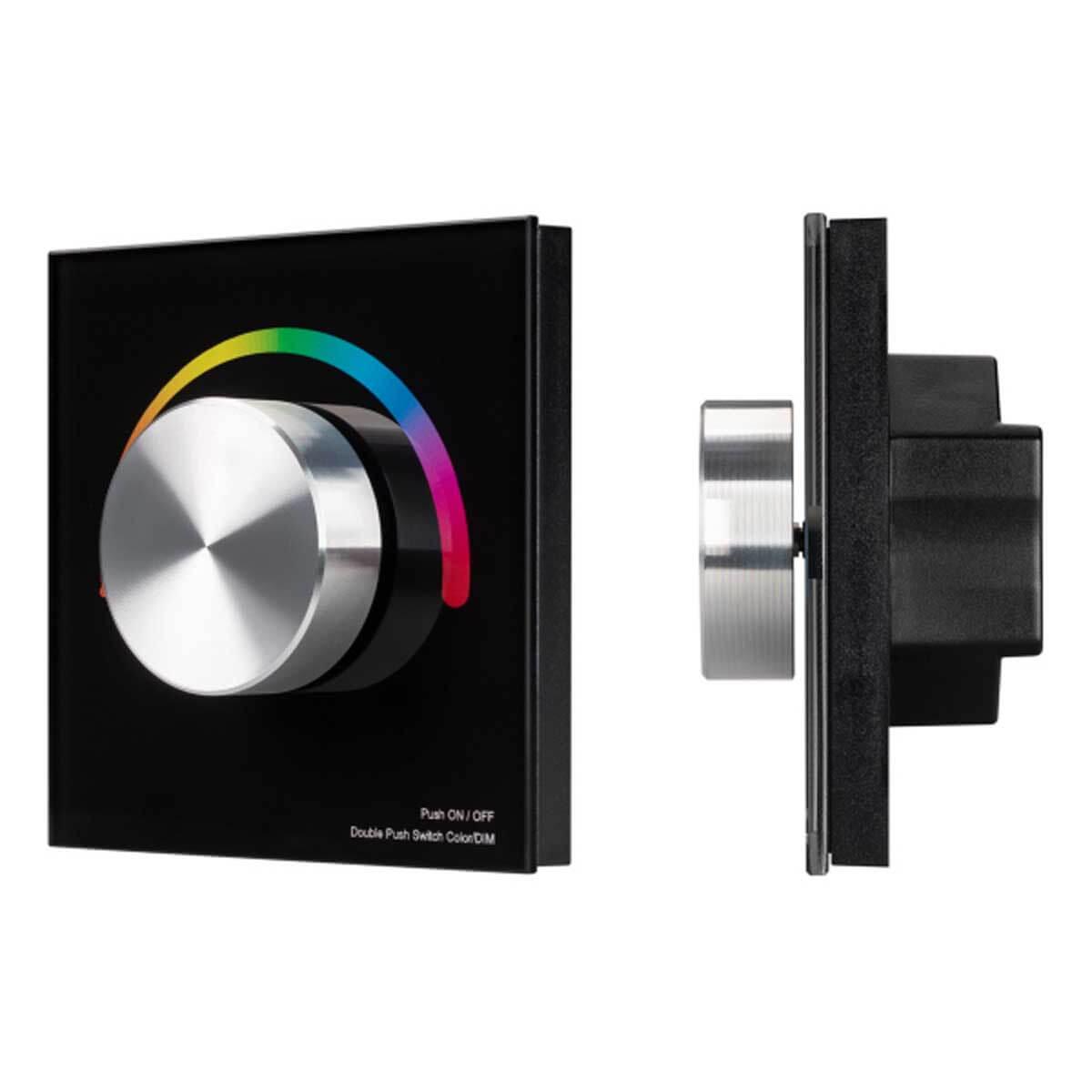 Панель Arlight SMART-P8-RGB-G-IN Black (12-24V, 3x4A, Rotary, 2.4G) (IP20 Пластик, 5 лет) 033763