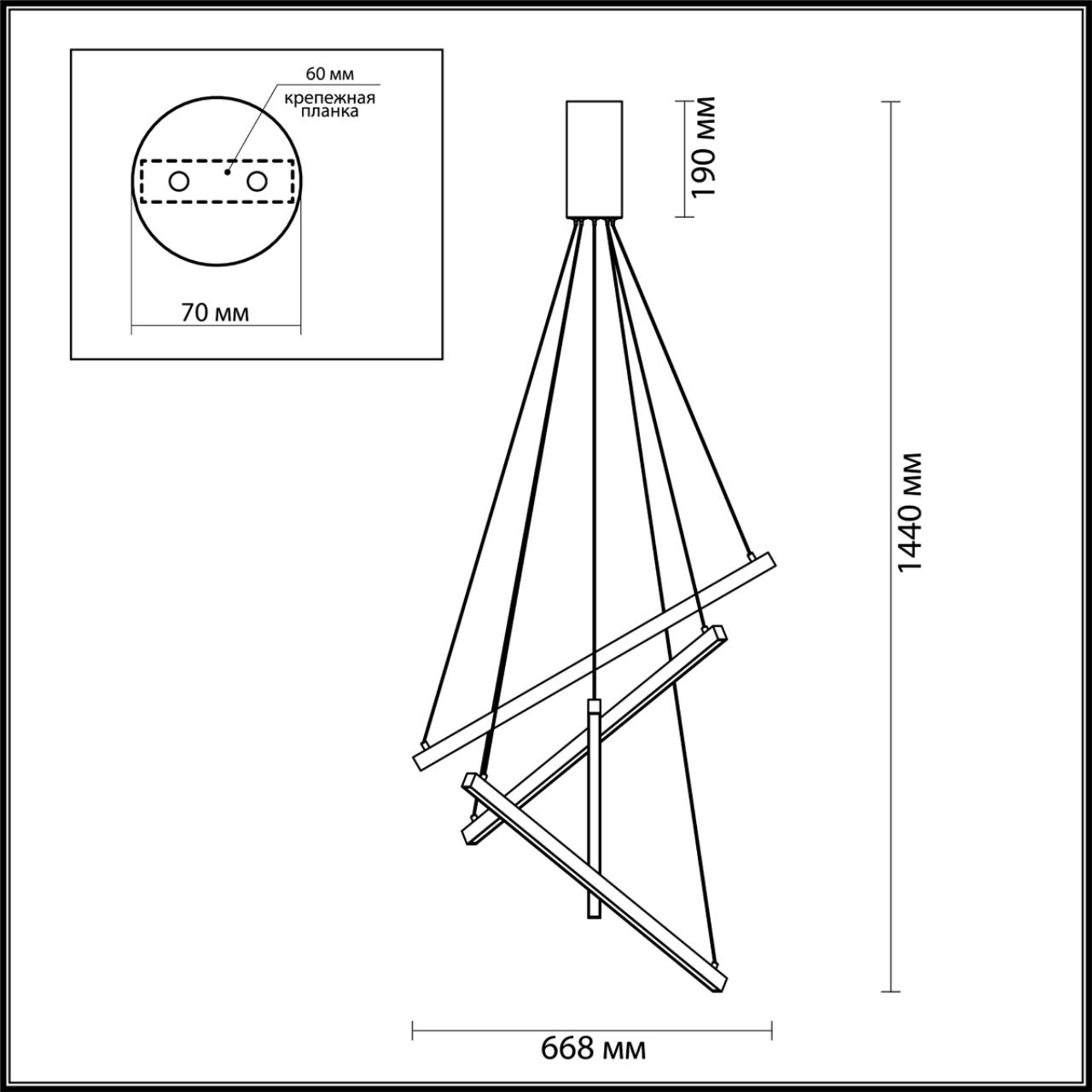 Подвесная светодиодная люстра Odeon Light Cometa 3860/48L