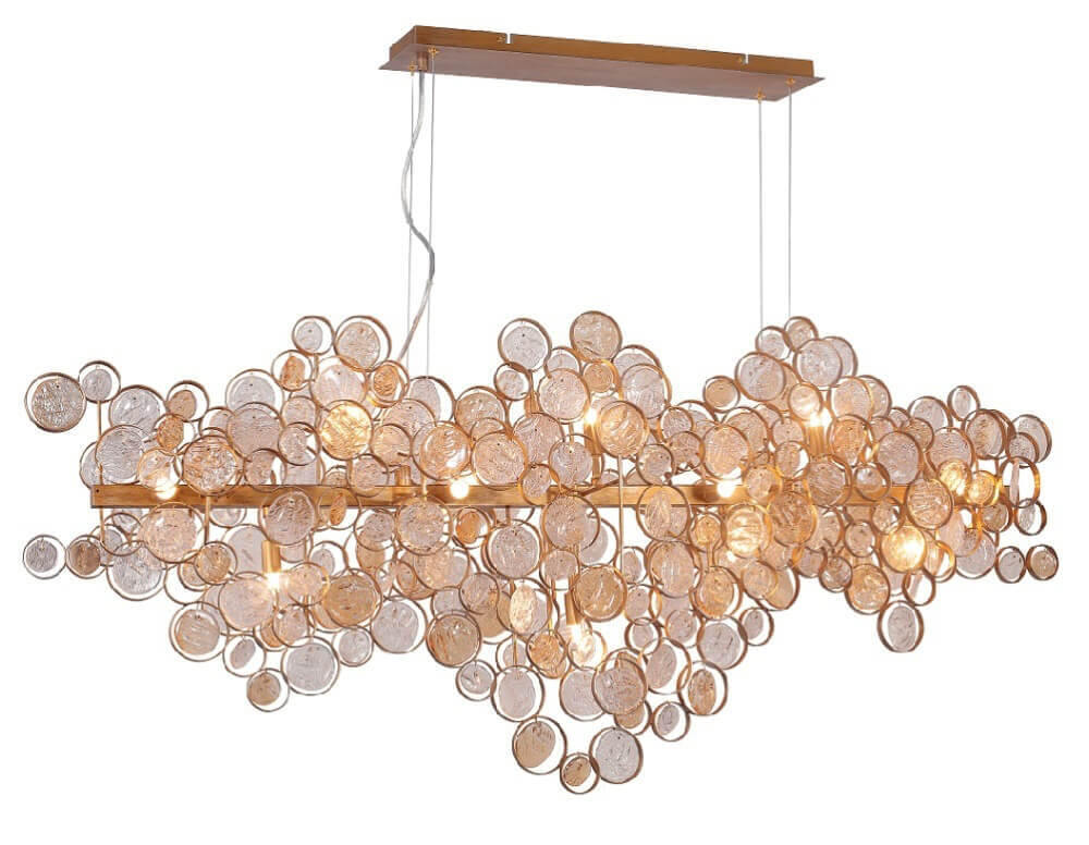 Подвесная люстра Crystal Lux Deseo SP15 L1400 Gold