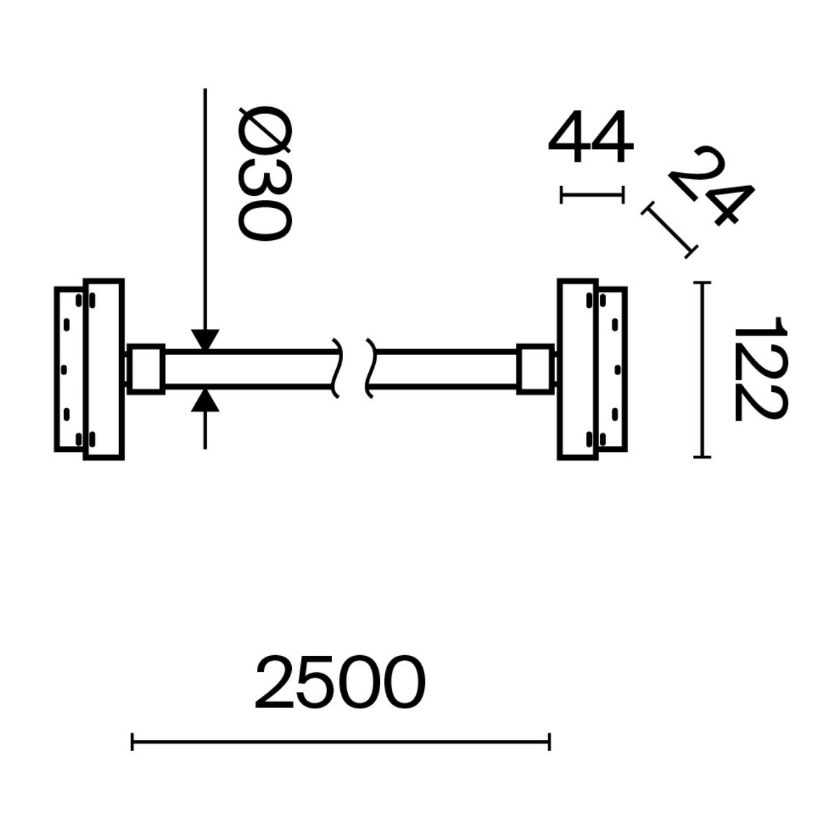 Трековый подвесной светильник Maytoni Exility Tau 4000K 50Вт 360 TR101-2-50W4K-B