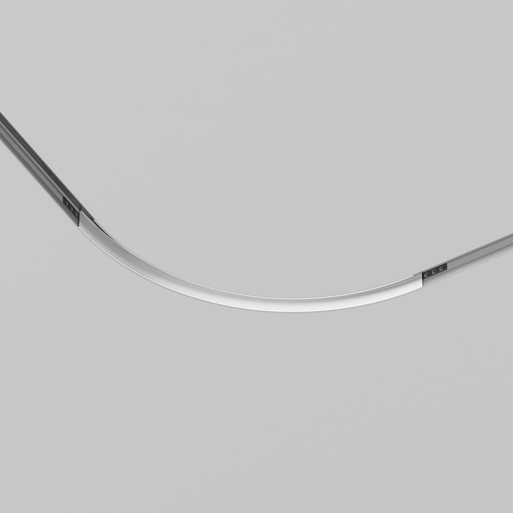 Коннектор радиусный R300 встраиваемый трека Maytoni Exility TRA044-angle-W
