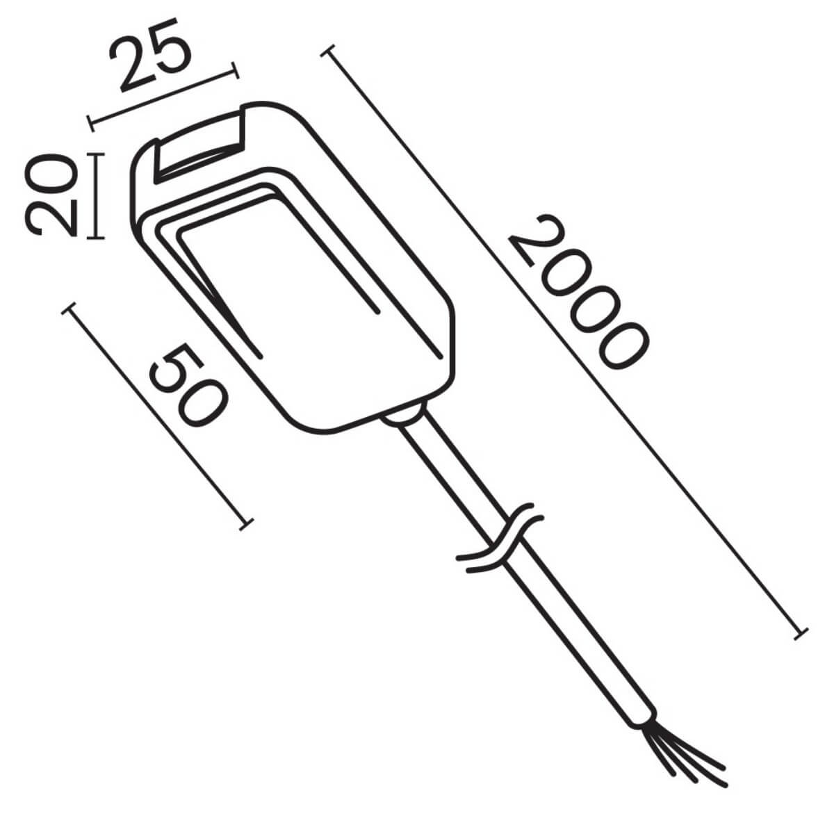 Ввод питания 2м Maytoni Radity для встраиваемого монтажа белый TRA084B-12W-200