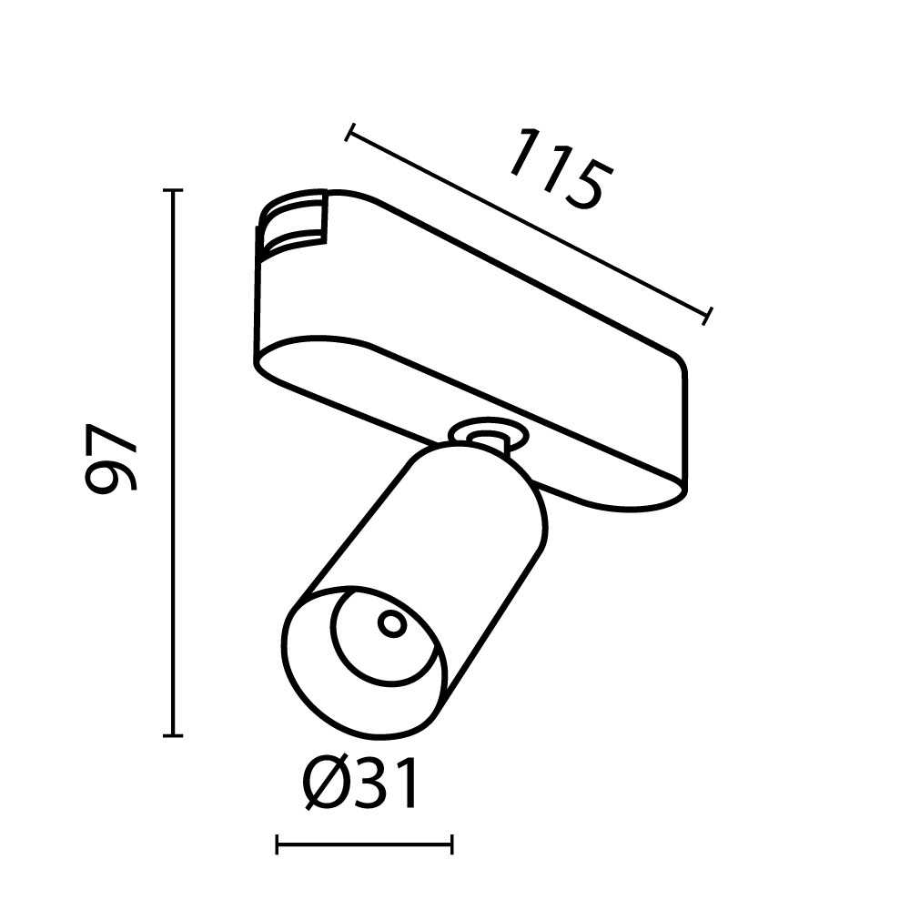 Трековый светильник Maytoni Radity Focus Led 4000K 5Вт 36 TR103-1-5W4K-M-B