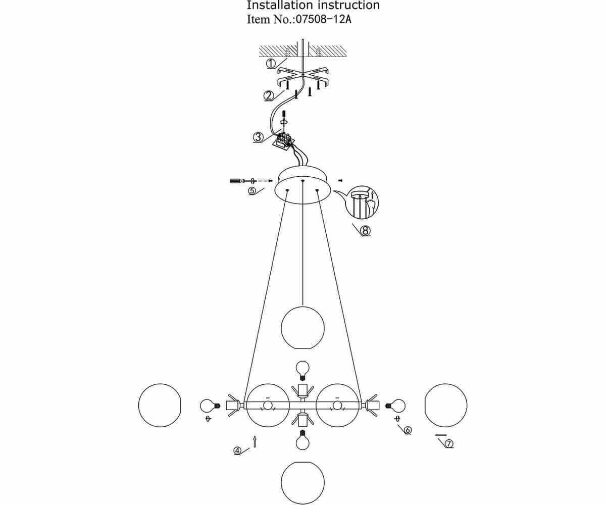 Подвесная люстра Kink Light Сида 07508-12A,19