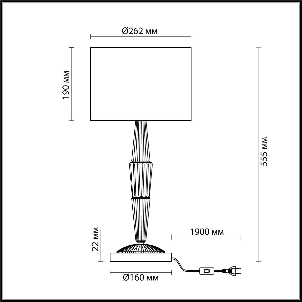 Настольная лампа Odeon Light Exclusive Latte 5403/1T