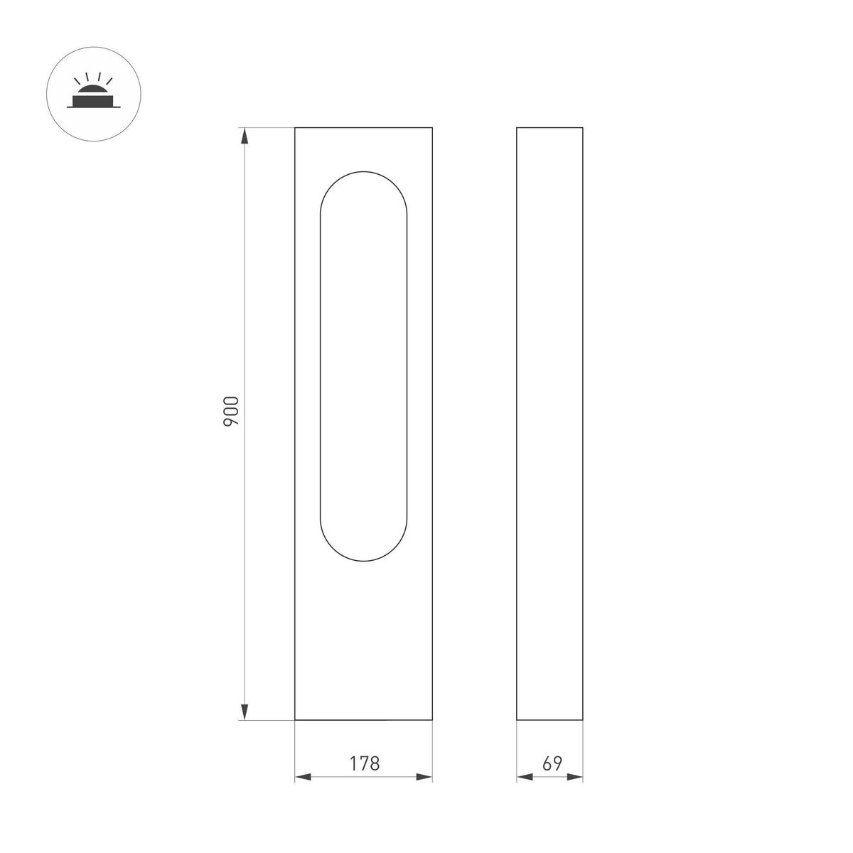 Уличный светодиодный светильник Arlight LGD-Muse-Boll-H900-12W Warm3000 037523