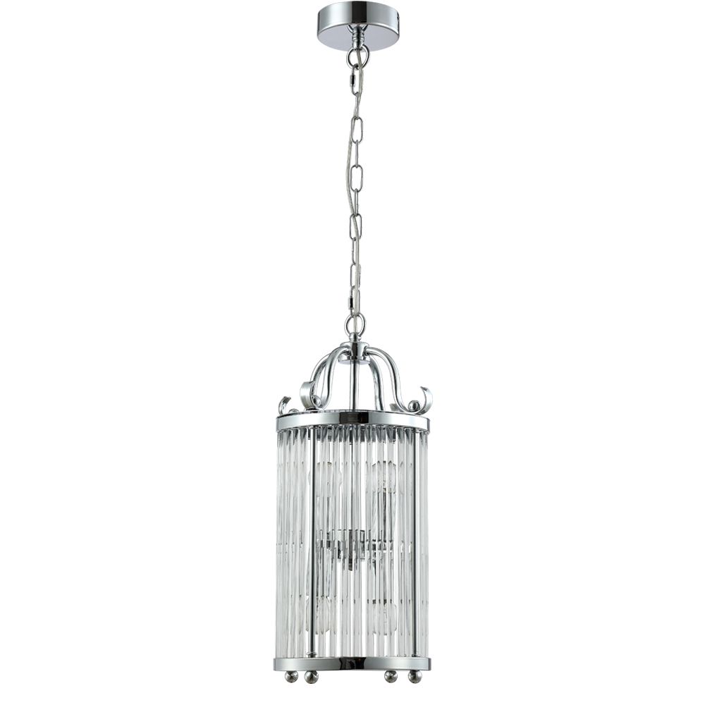 Подвесной светильник Crystal Lux Tadeo SP4 D200 Chrome/Transparente